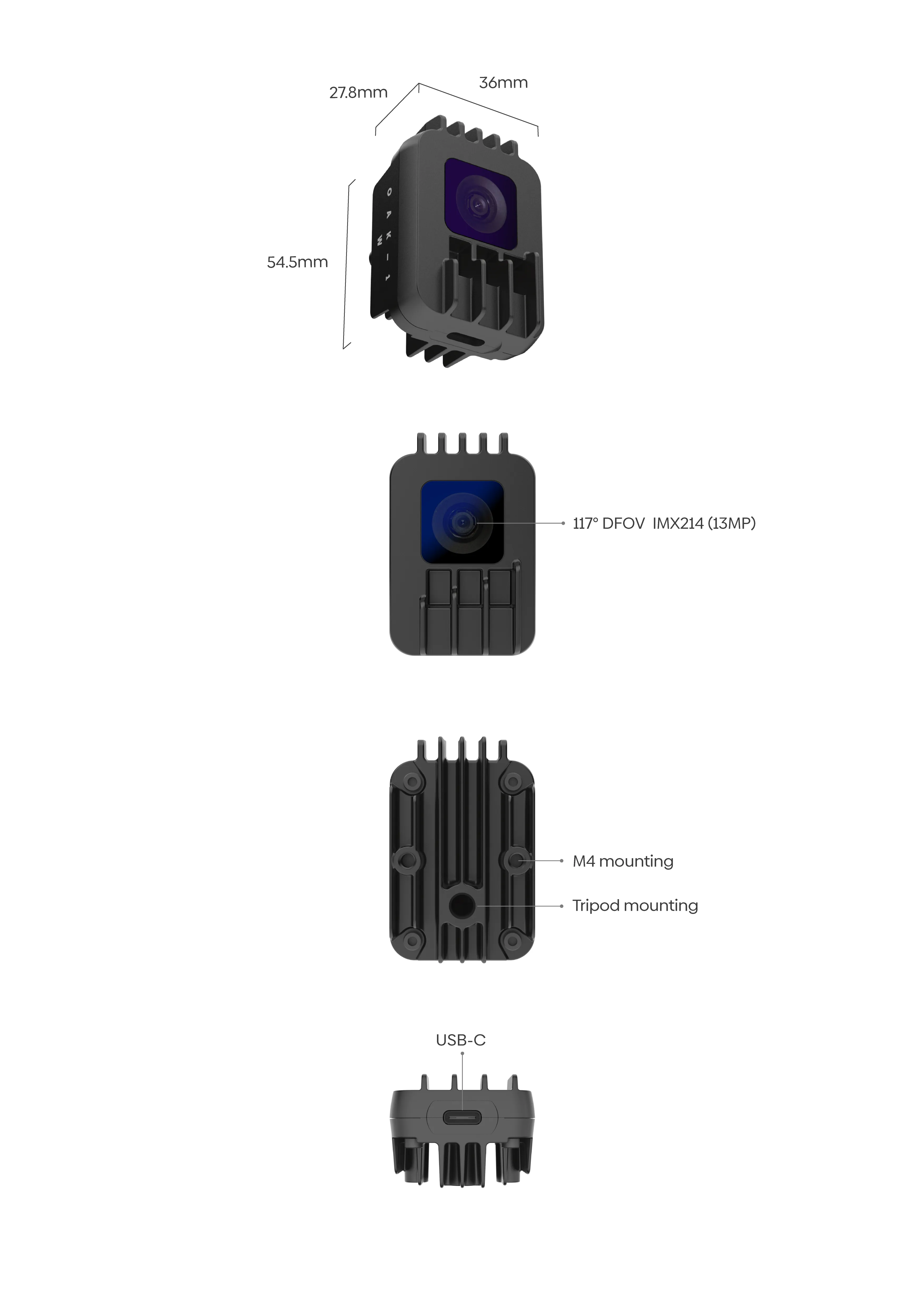 Product Diagram of OAK-1 W