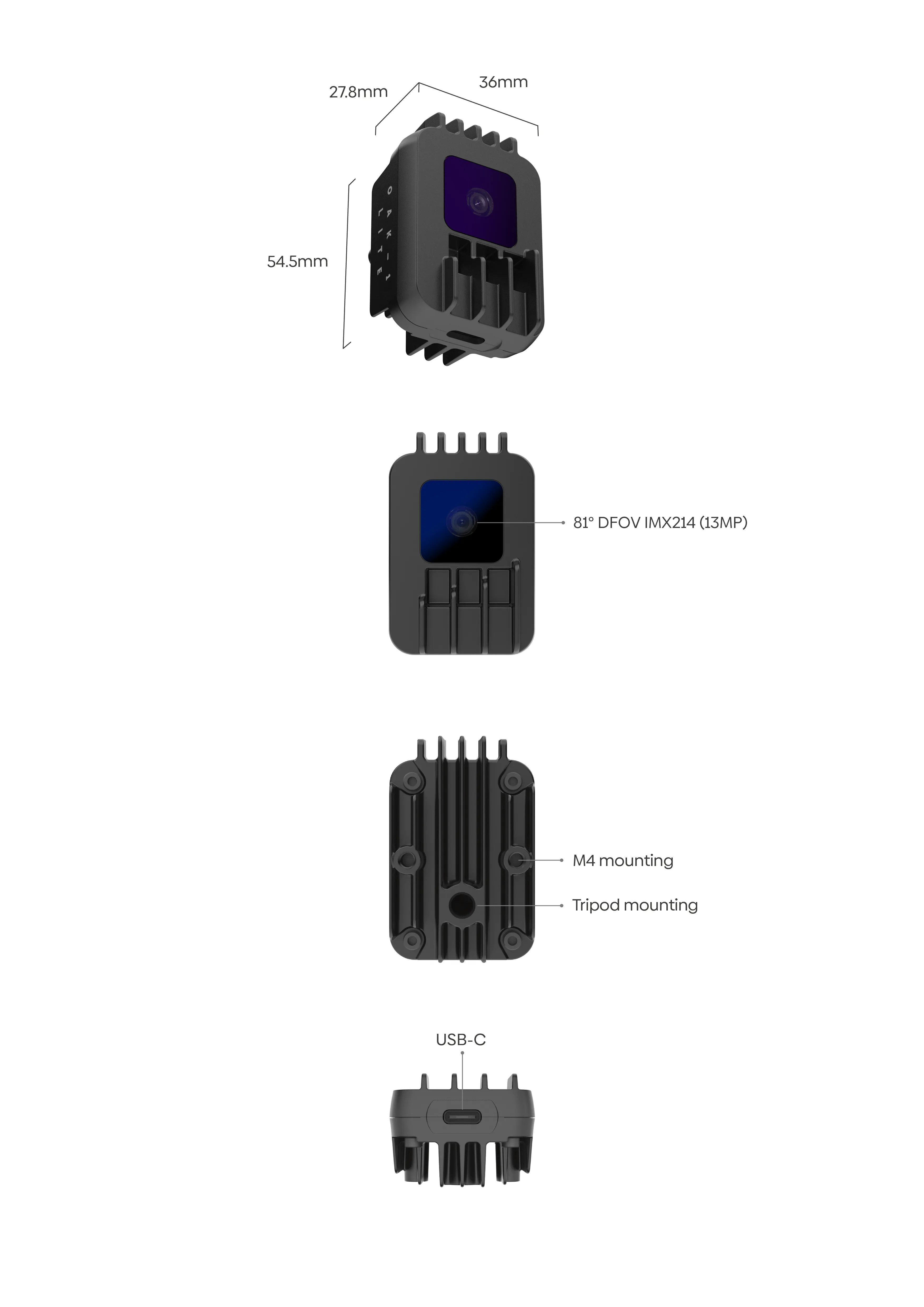 Product Diagram of OAK-1 Lite